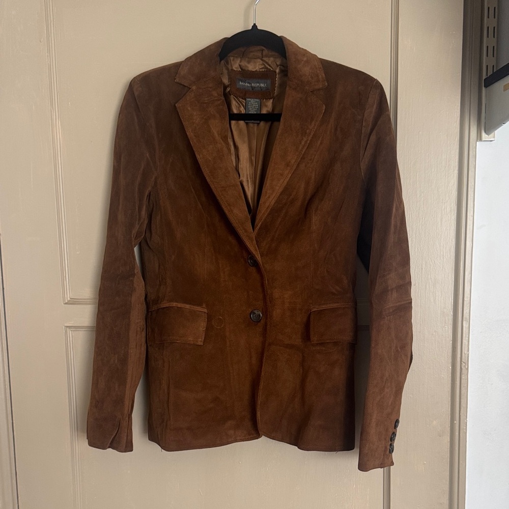 Banana Republic Rich Brown Suede Blazer